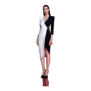 Zhivago Black and White Inside Out Dress Size 4